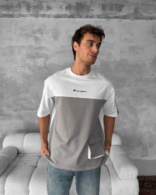 Nakışlı iki iplik oversize tshirt