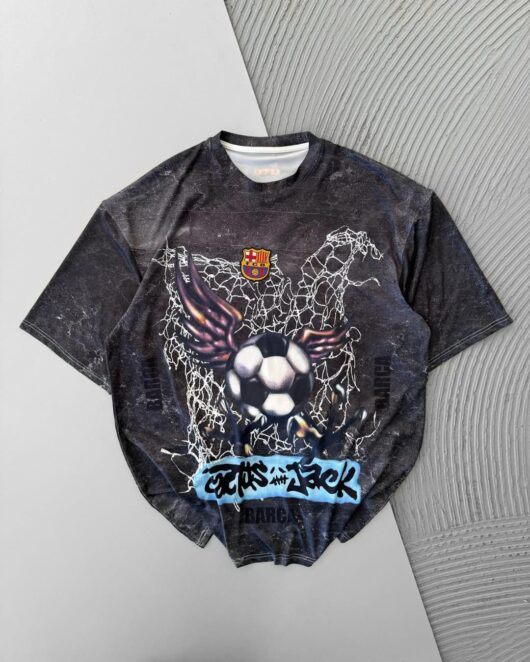 Nakışlı iki iplik oversize tshirt