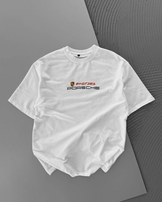 Nakışlı iki iplik oversize tshirt Tshirt